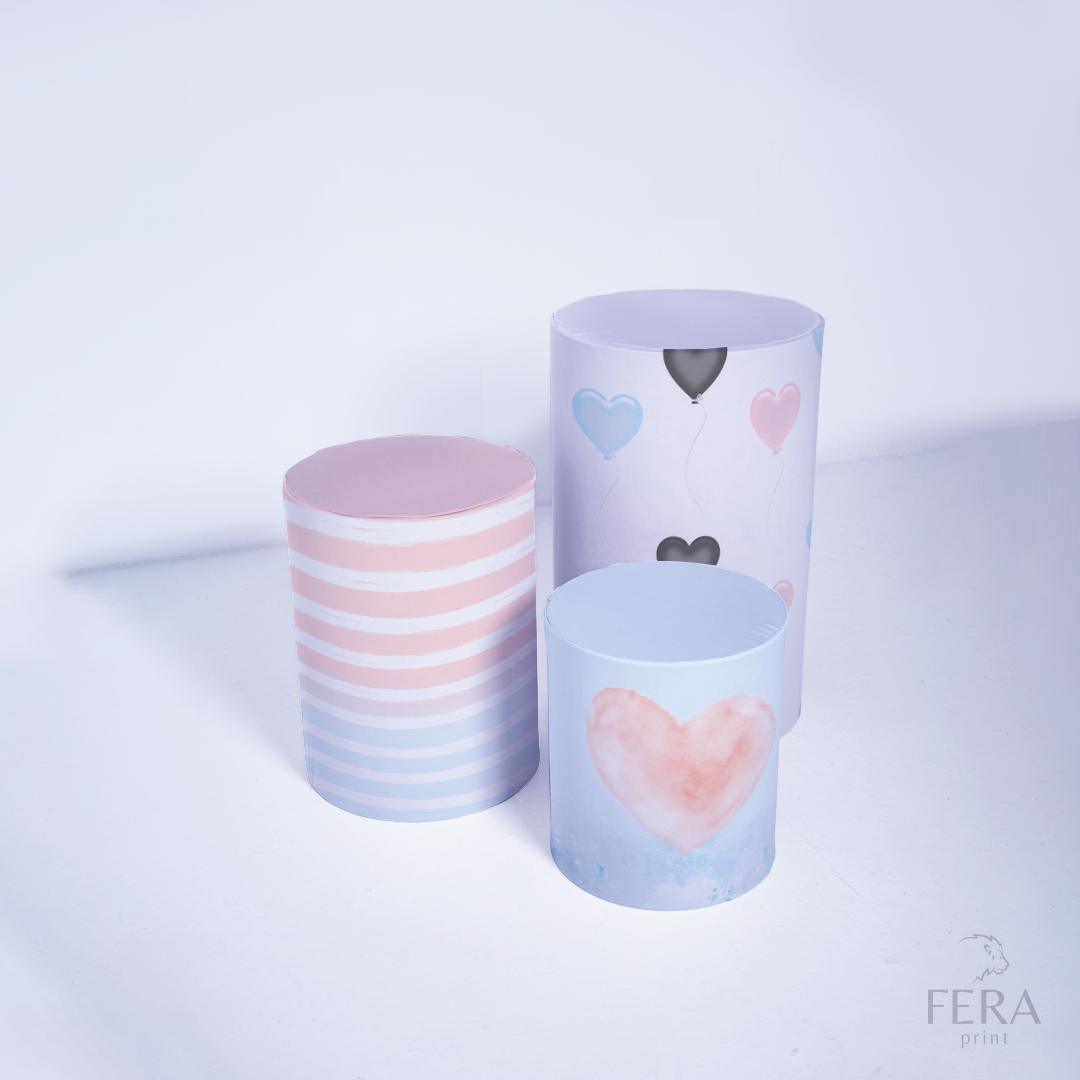 Kit Capa Cilindros + Capa Painel Chá Revelação Ovelha Sublimado