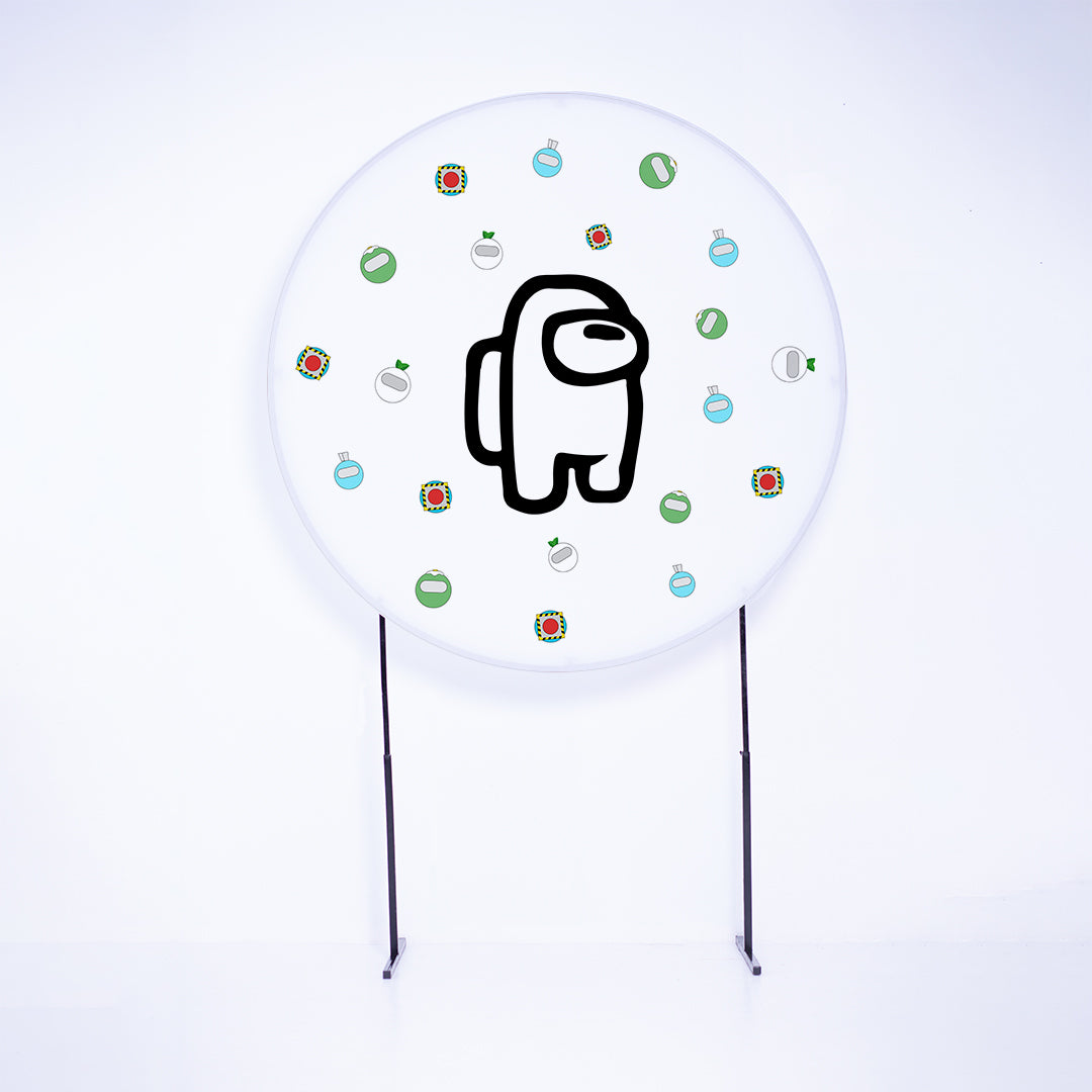 Painel Redondo Game Espacial Sublimado