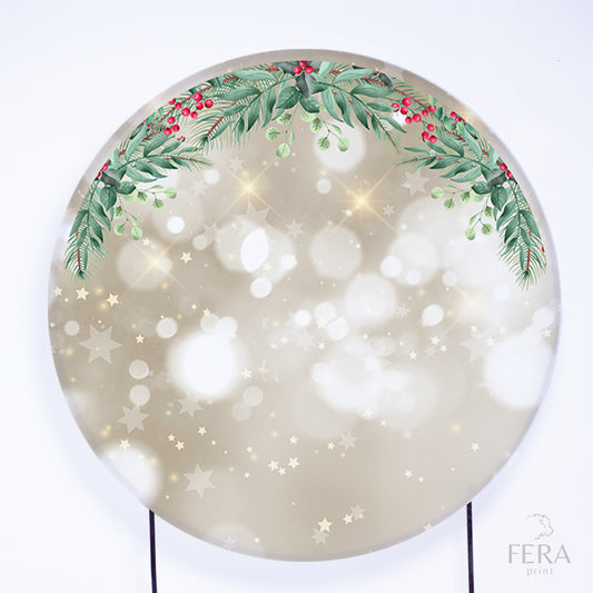 Painel Redondo Feliz Natal Sublimado