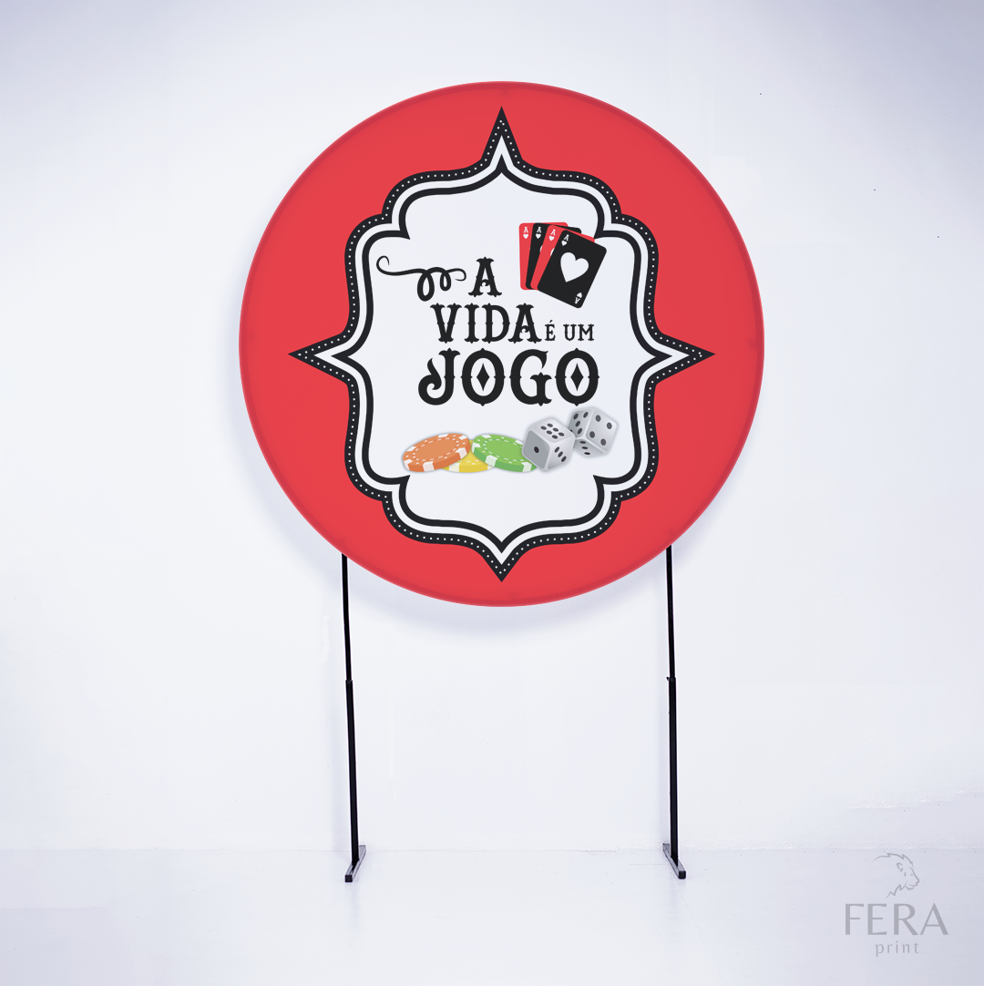 Painel Redondo Poker Sublimado