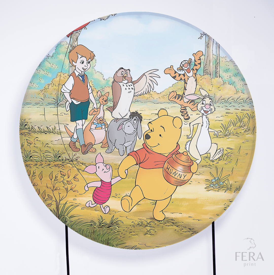 Painel Redondo Ursinho do Mel Sublimado