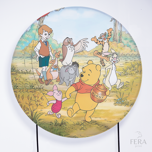 Painel Redondo Ursinho do Mel Sublimado