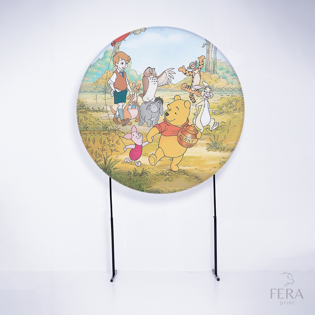 Painel Redondo Ursinho do Mel Sublimado