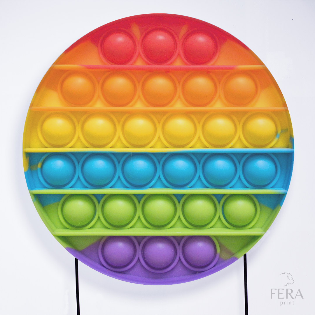 Painel Redondo Pop It Colorido Sublimado