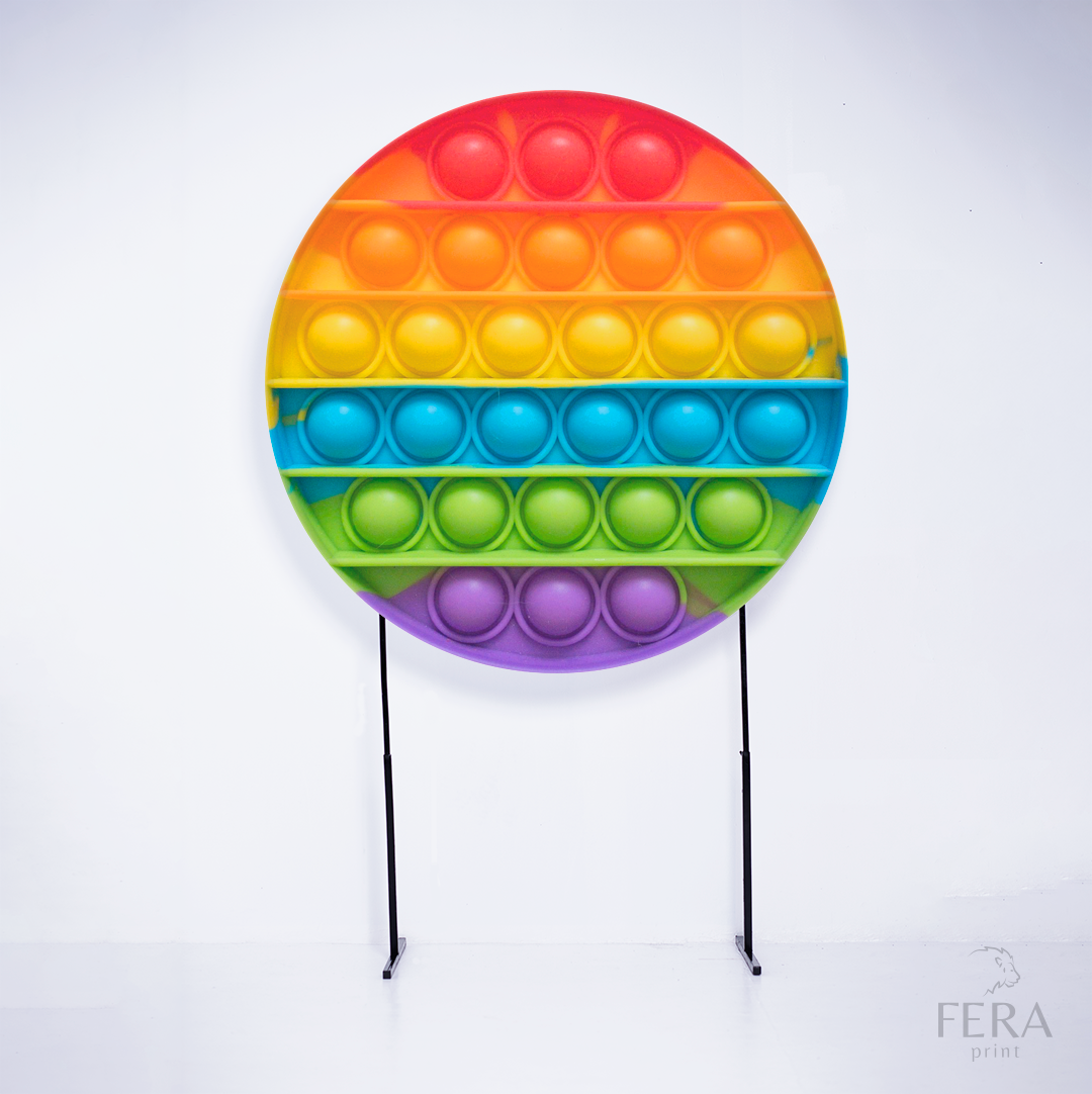 Painel Redondo Pop It Colorido Sublimado