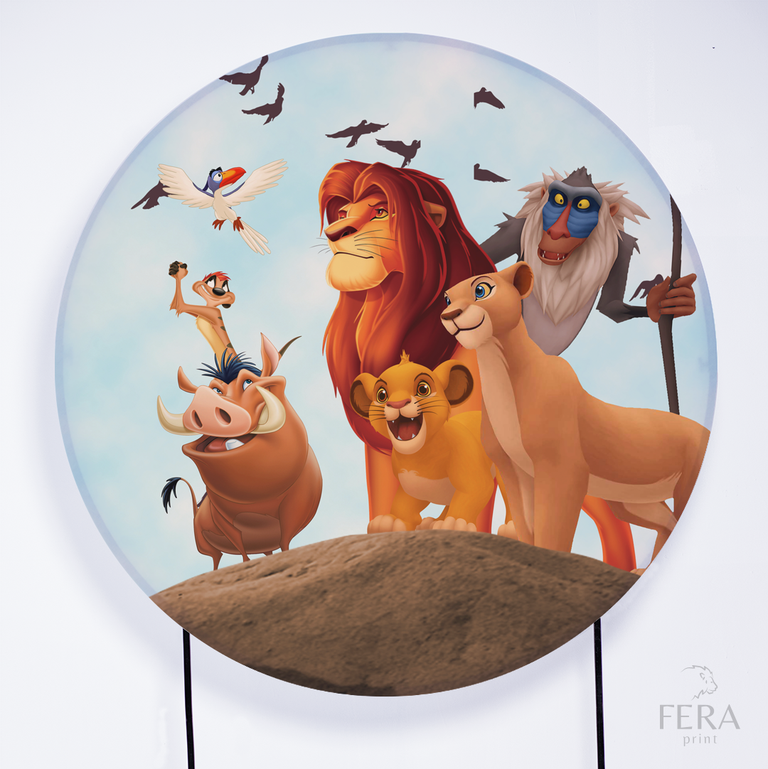 Painel Redondo Leão Sublimado