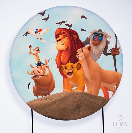 Painel Redondo Leão Sublimado