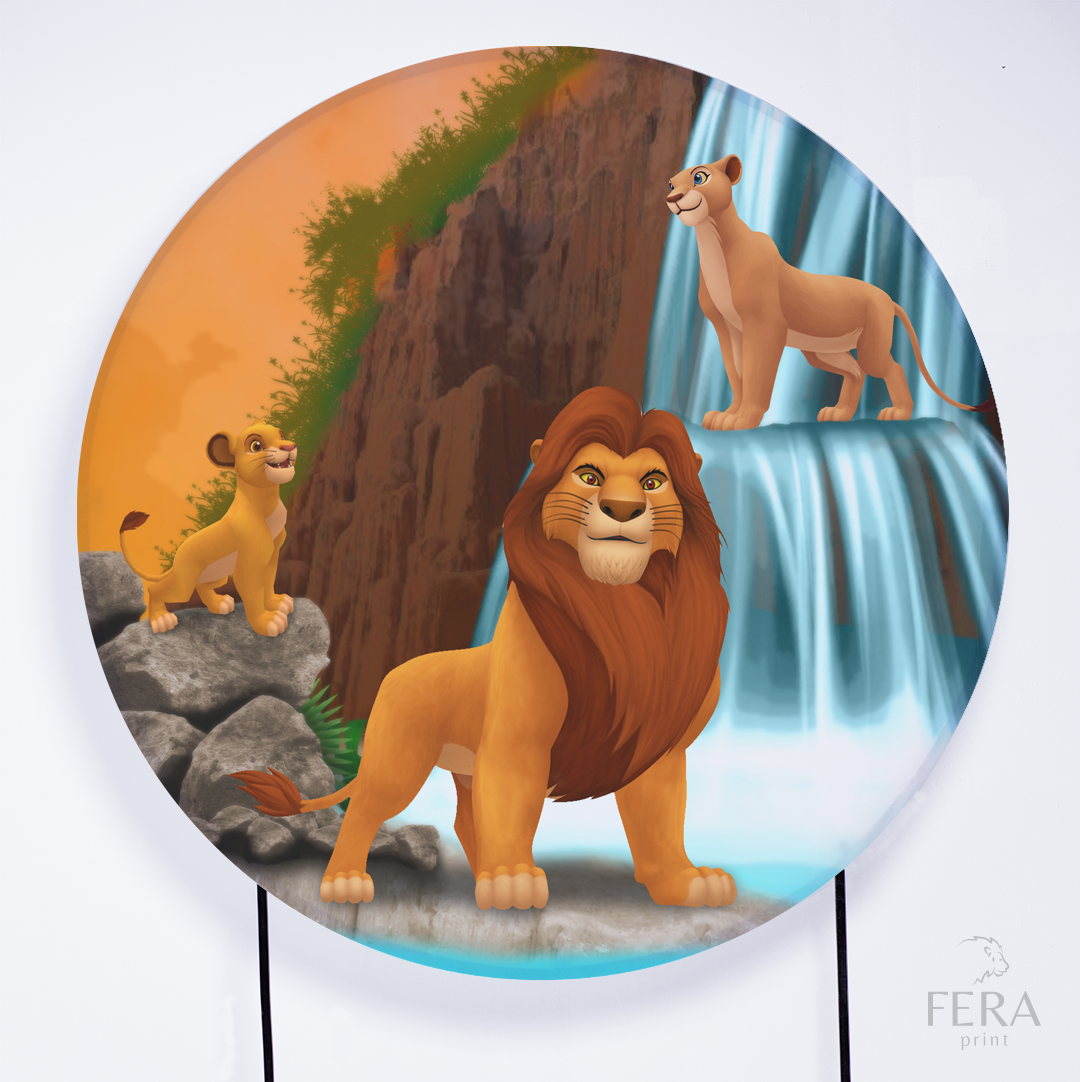 Painel Redondo Leão Sublimado