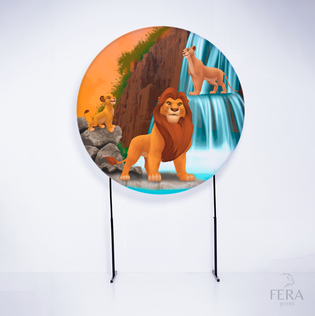 Painel Redondo Leão Sublimado