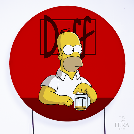 Painel Redondo Homem Amarela Sublimado