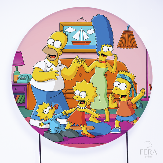 Painel Redondo Família Amarela Sublimado