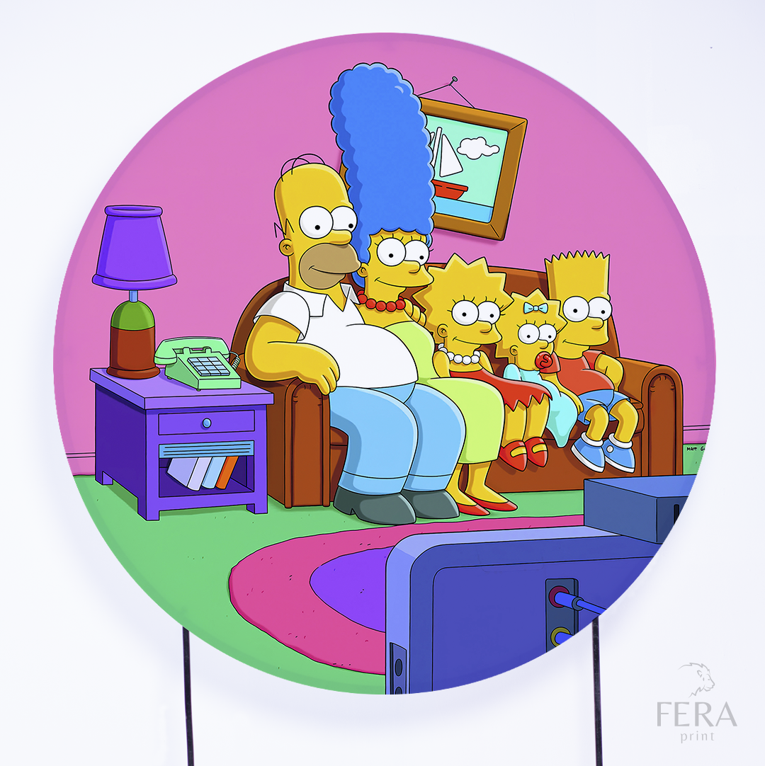 Painel Redondo Família Amarela Sublimado