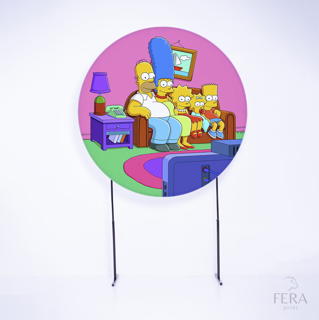 Painel Redondo Família Amarela Sublimado