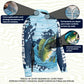 Camiseta de Pesca Manga Longa com Zíper
