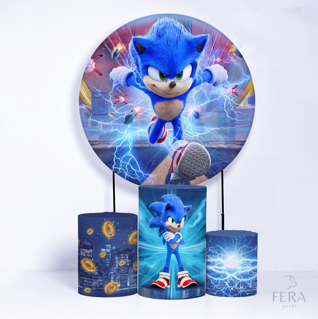 Kit Capa Cilindros + Capa Painel Ouriço Azul Sublimado