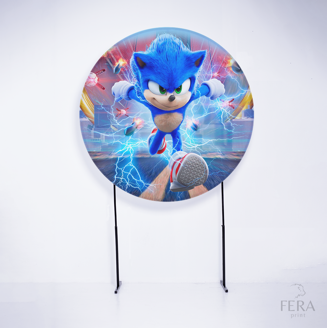 Painel Redondo Ouriço Raios Sublimado