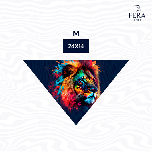 Kit 50 Bandanas Pet M com 05 estampas diferentes