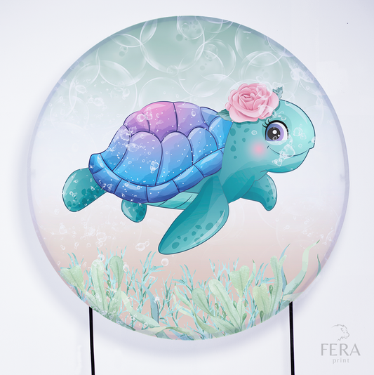 Painel Redondo Tartaruga Sublimado
