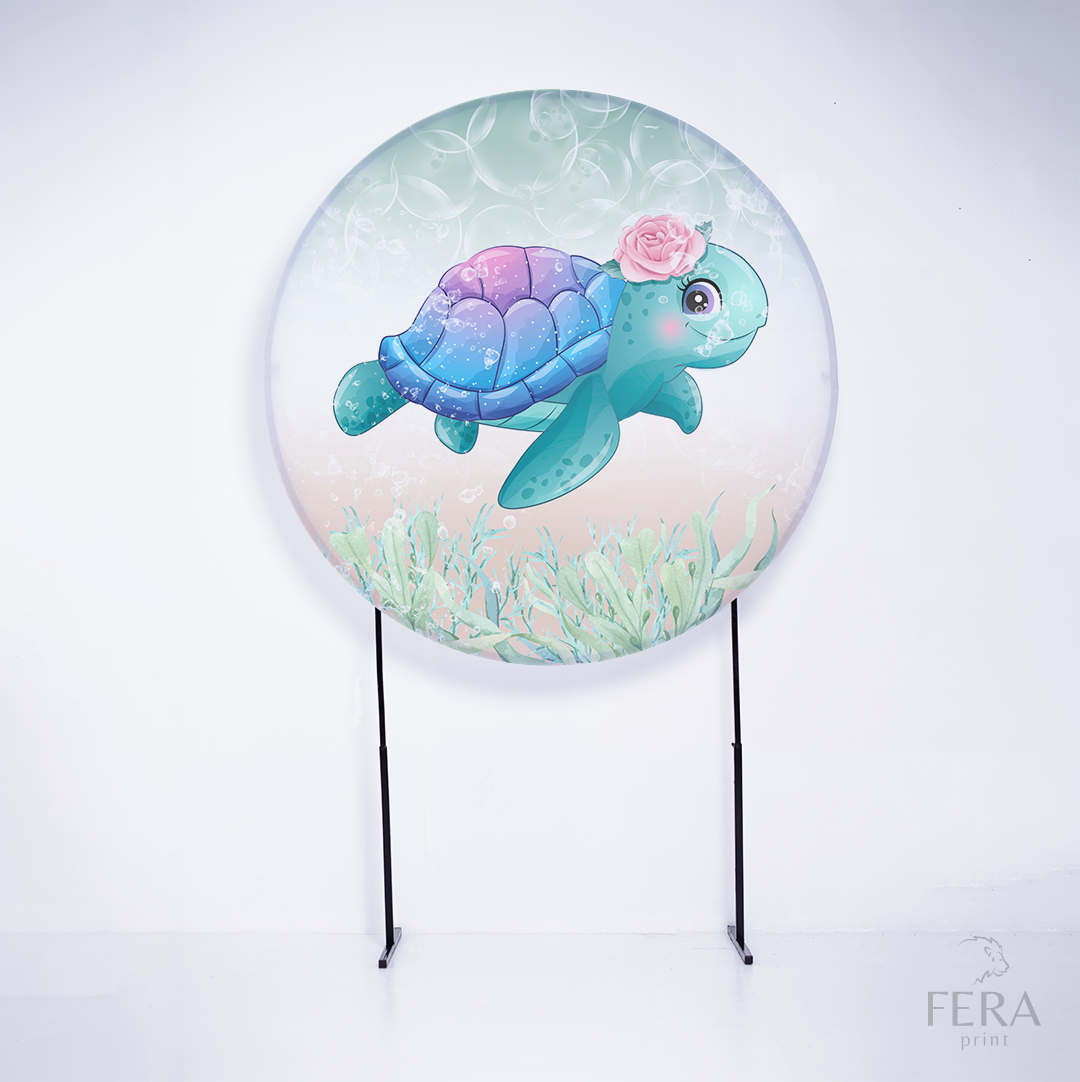 Painel Redondo Tartaruga Sublimado