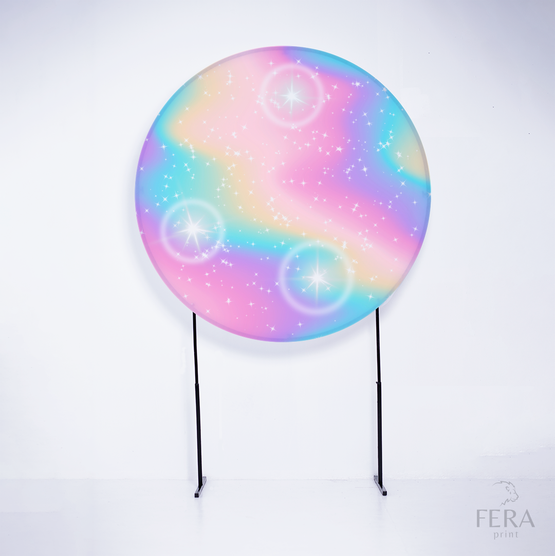 Painel Redondo Tie Dye Sublimado