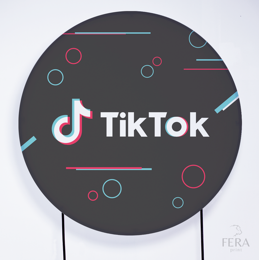 Painel Redondo Tik Preto Sublimado