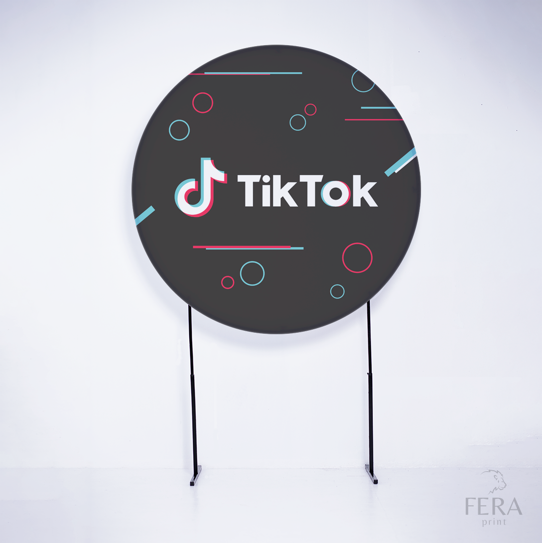 Painel Redondo Tik Preto Sublimado