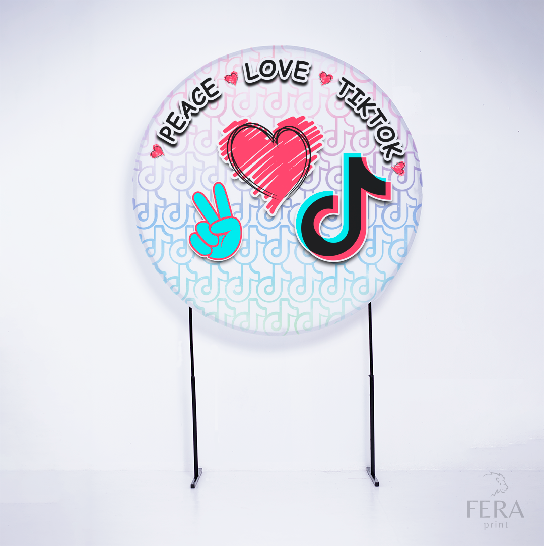 Painel Redondo Tik Love Sublimado