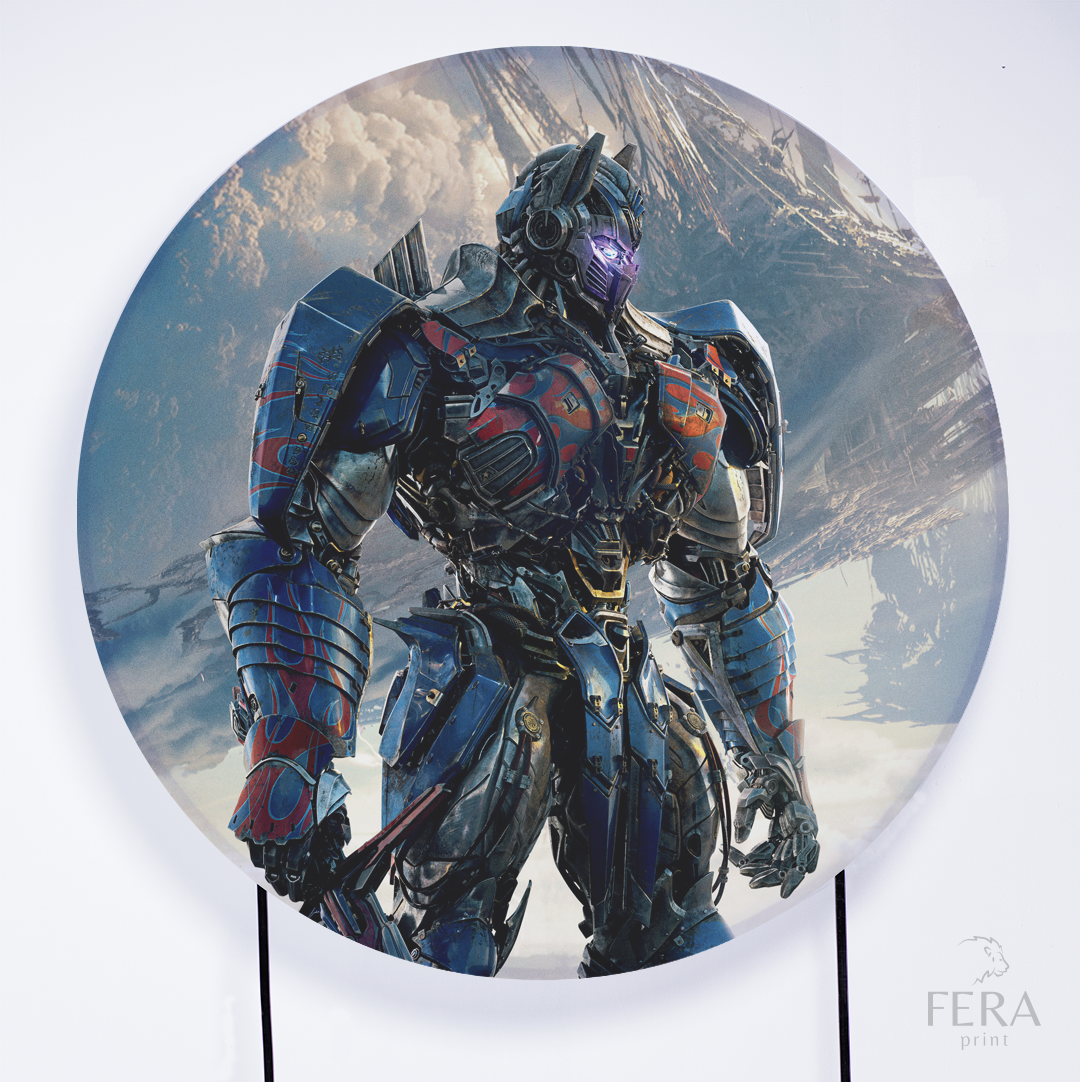 Painel Redondo Robôs Sublimado