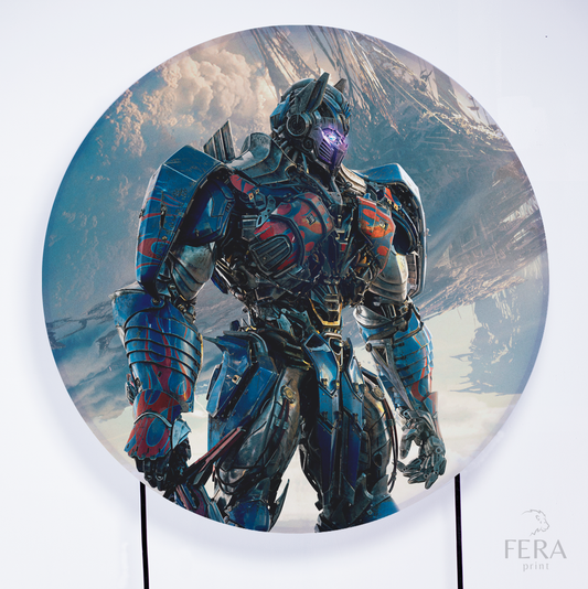 Painel Redondo Robôs Sublimado