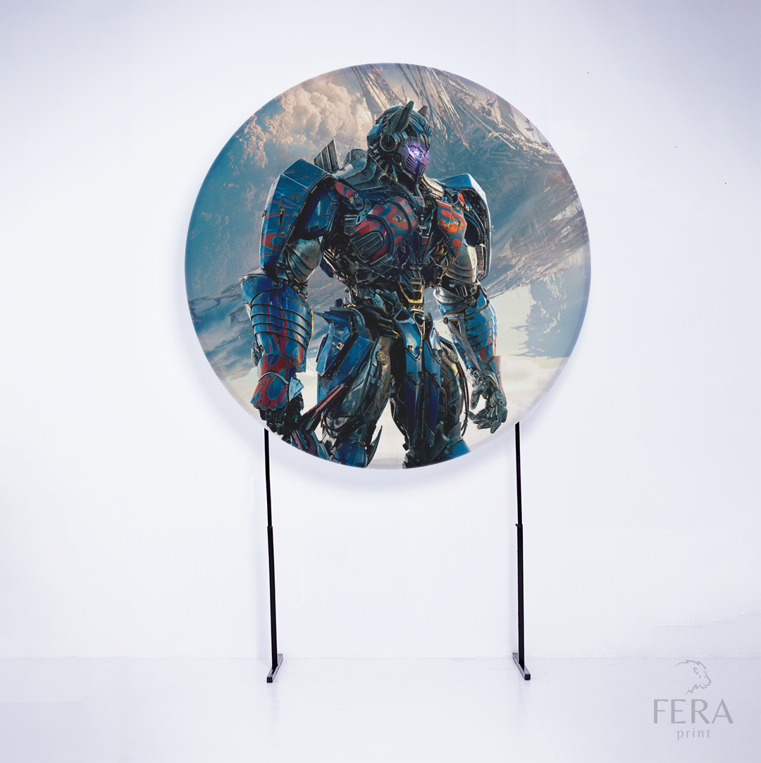 Painel Redondo Robôs Sublimado