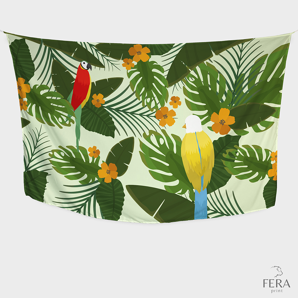 Canga/Pareô Sublimado Tropical 1,00x1,50m