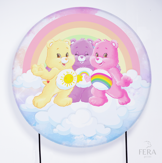 Painel Redondo Ursinhos Felizes Sublimado