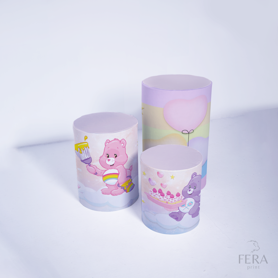 Kit Capa Cilindros + Capa Painel Ursinhos Felizes Sublimado