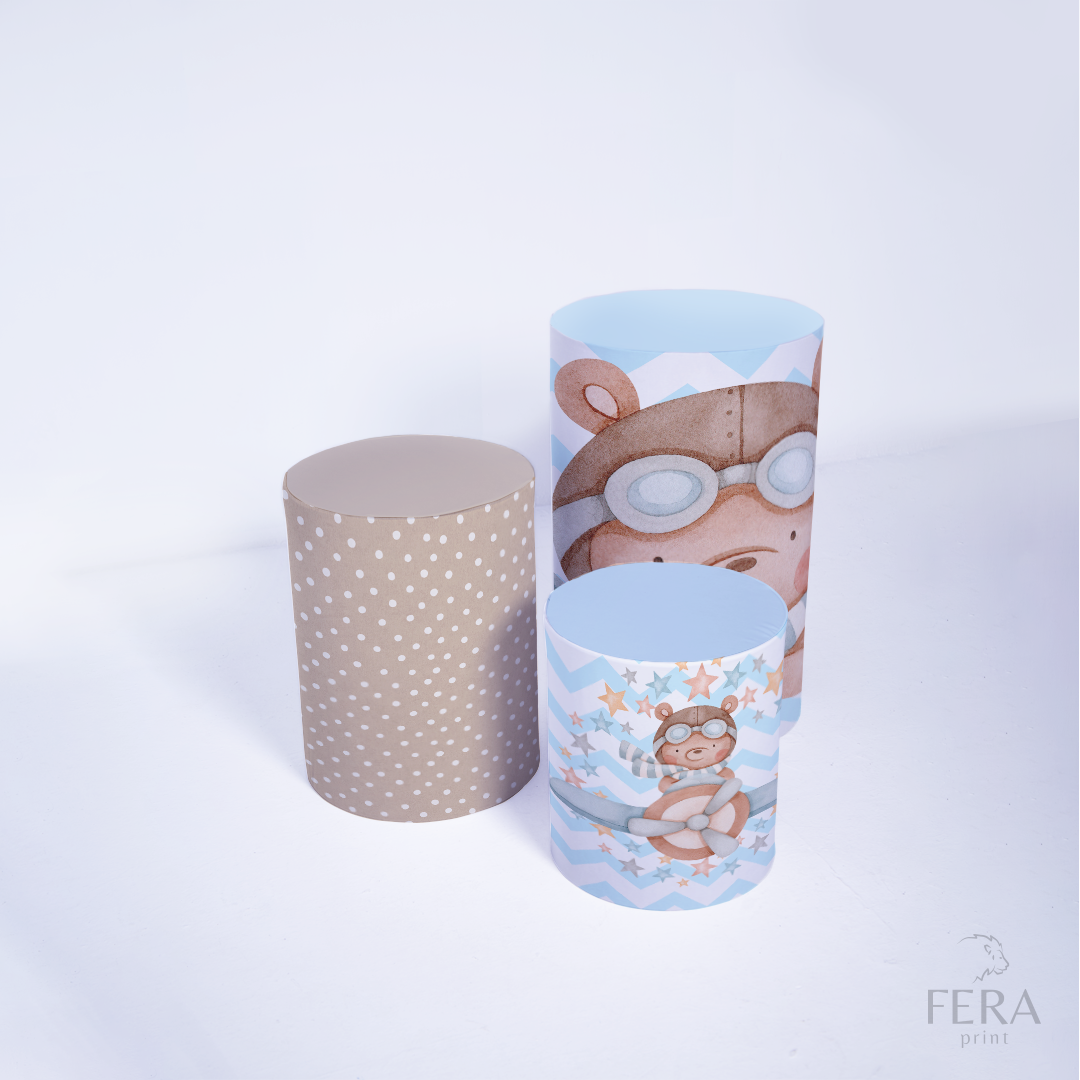 Kit Capa Cilindros + Capa Painel Urso Aviador Sublimado