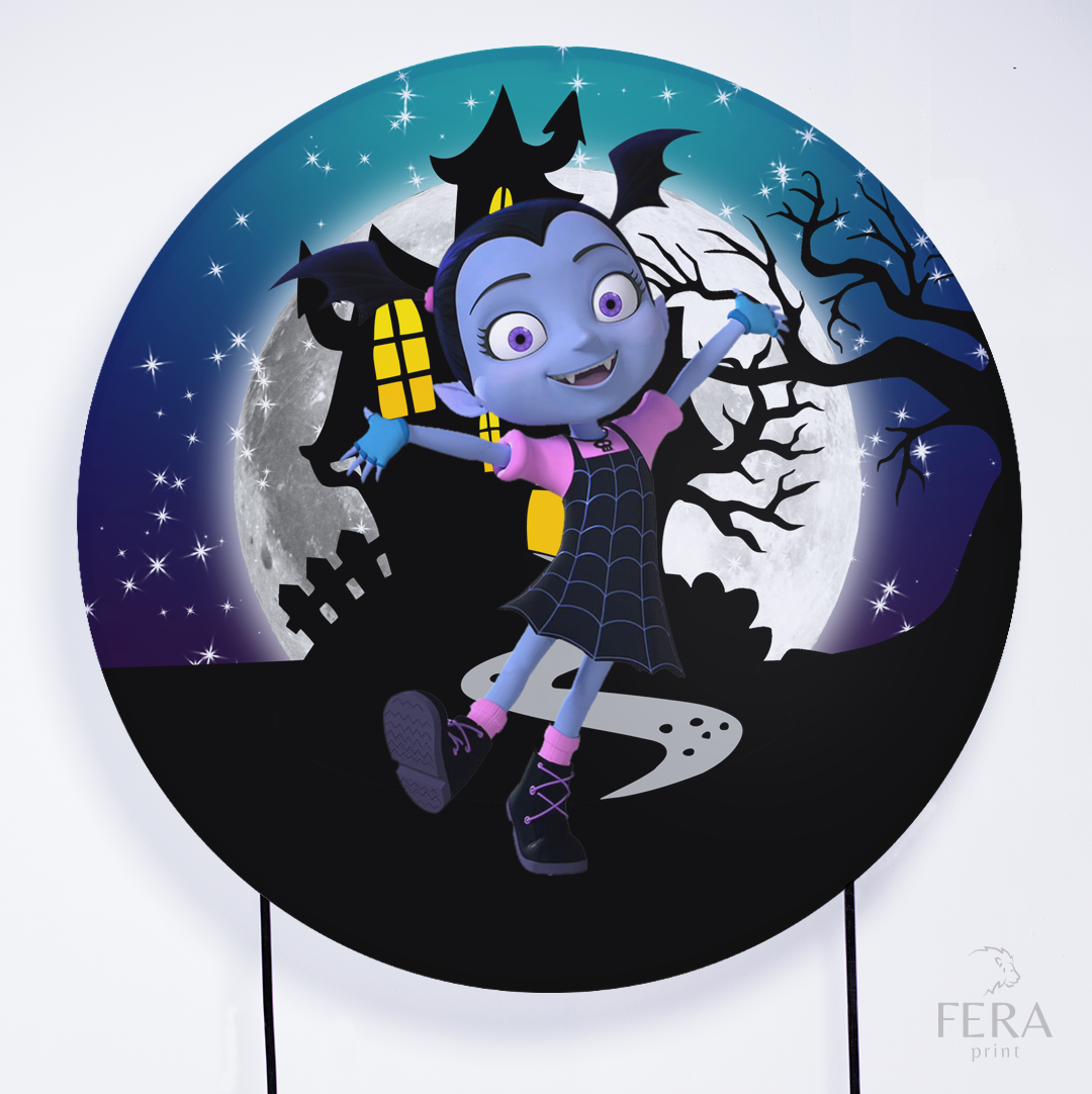 Painel Redondo Vampirinha Menina Sublimado