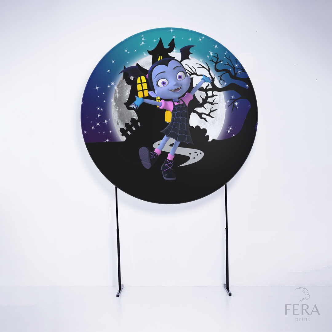 Painel Redondo Vampirinha Menina Sublimado