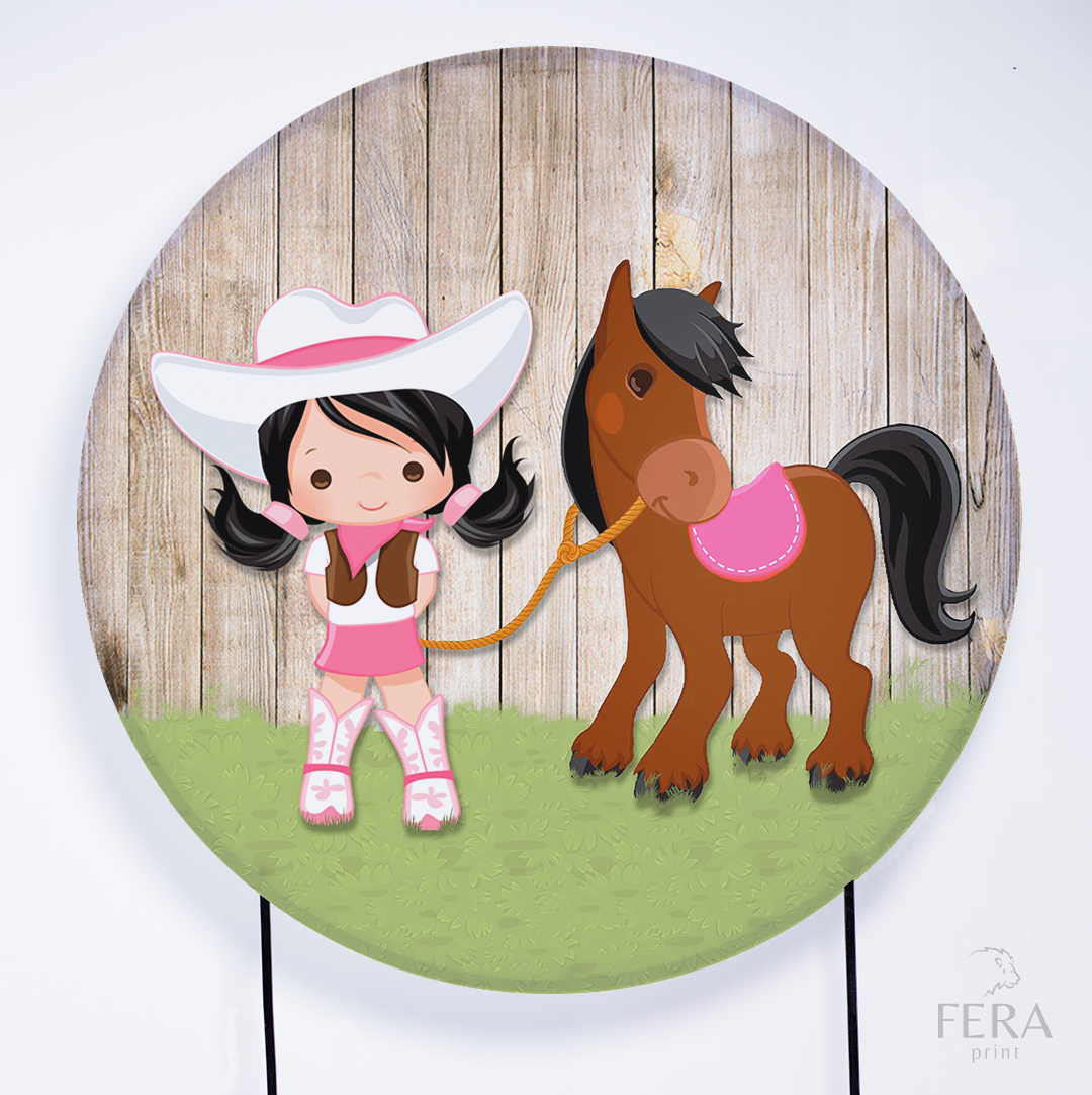 Painel Redondo Vaqueira  Sublimado