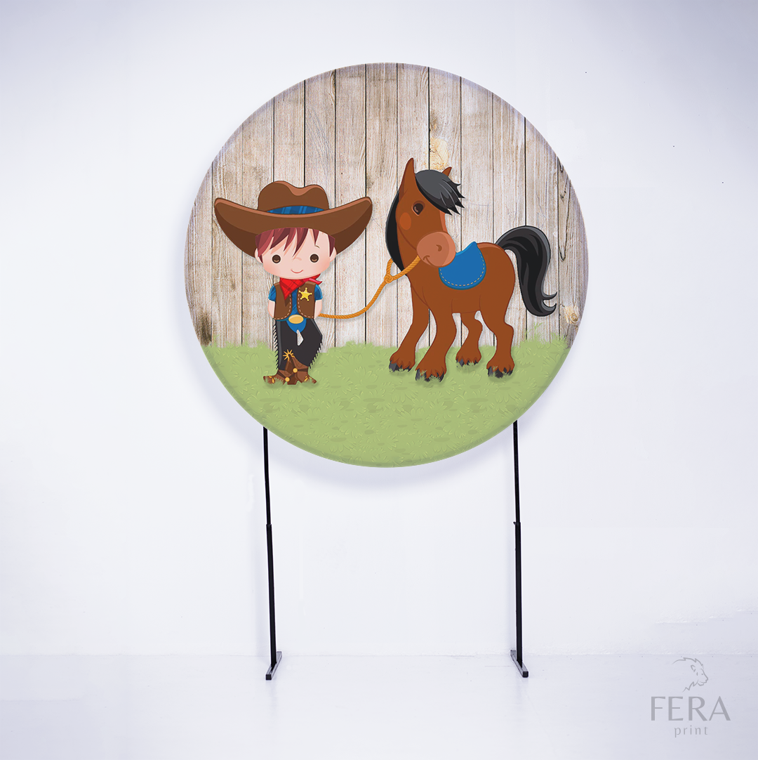 Painel Redondo Vaqueiro  Sublimado