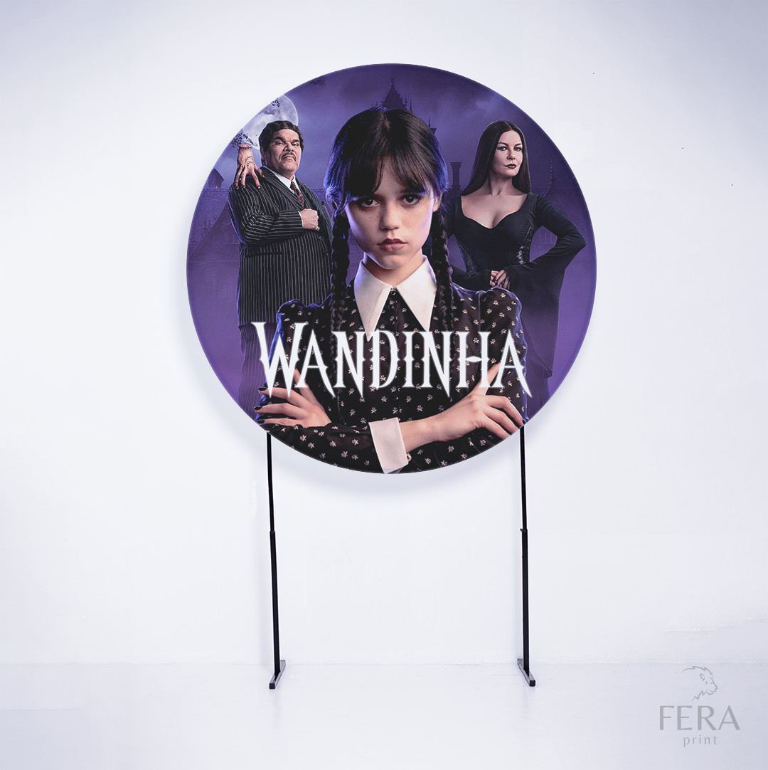 Painel Redondo Menina Addams Sublimado