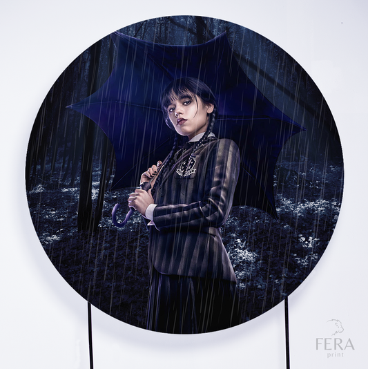 Painel Redondo Menina Addams Sublimado