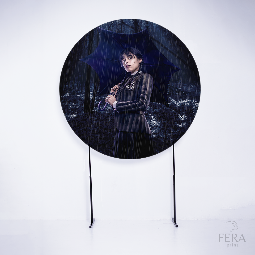 Painel Redondo Menina Addams Sublimado