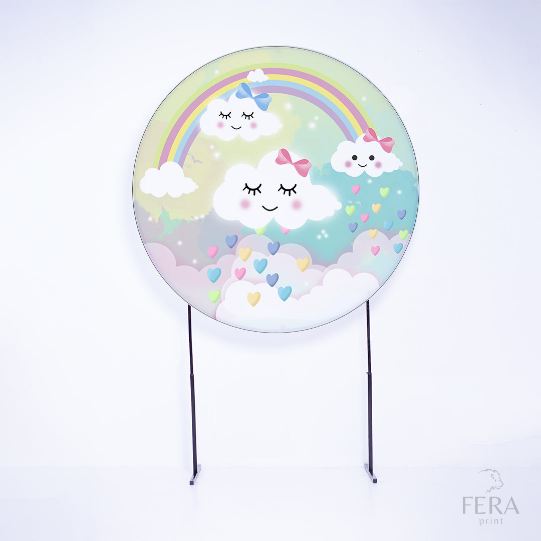 Painel Redondo Chuva de Amor Sublimado