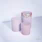 Trio Capa Cilindro 15 Anos Rosa Glitter c/ Elástico