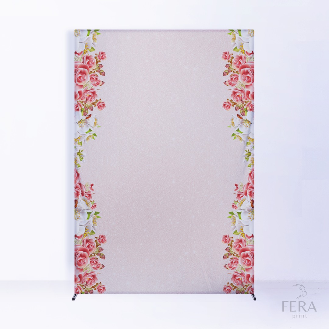 Painel Lateral 15 Anos Rosa Glitter c/ Forro