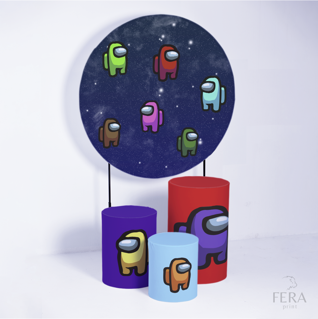 Kit Capa Cilindros + Capa Painel Game Espacial Sublimado