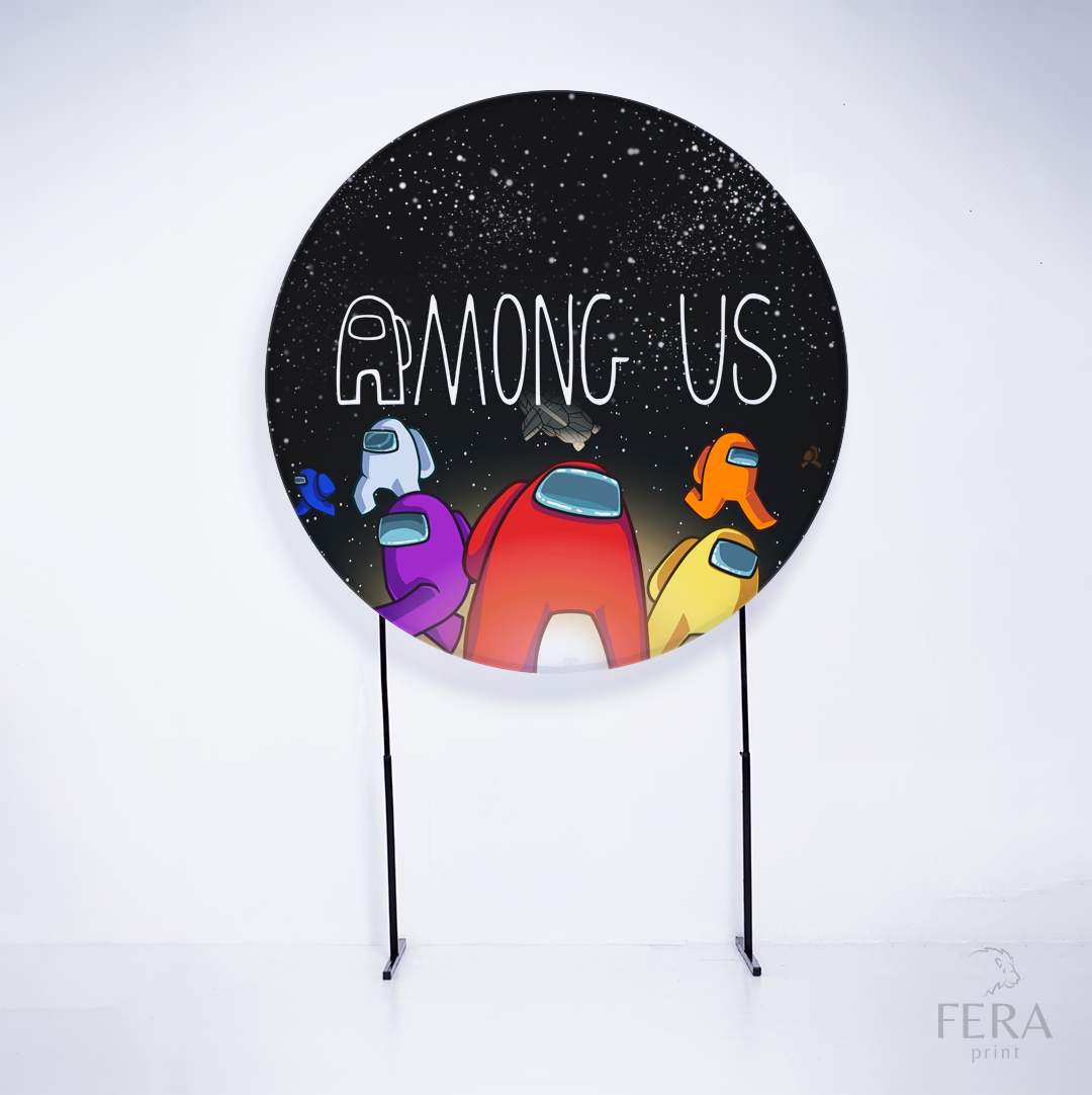 Painel Redondo Game Espacial Sublimado