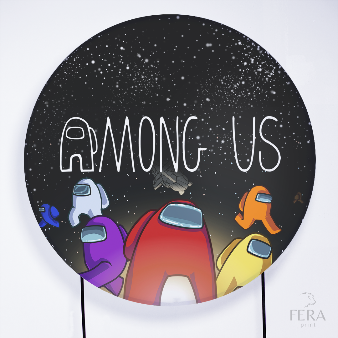 Painel Redondo Game Espacial Sublimado