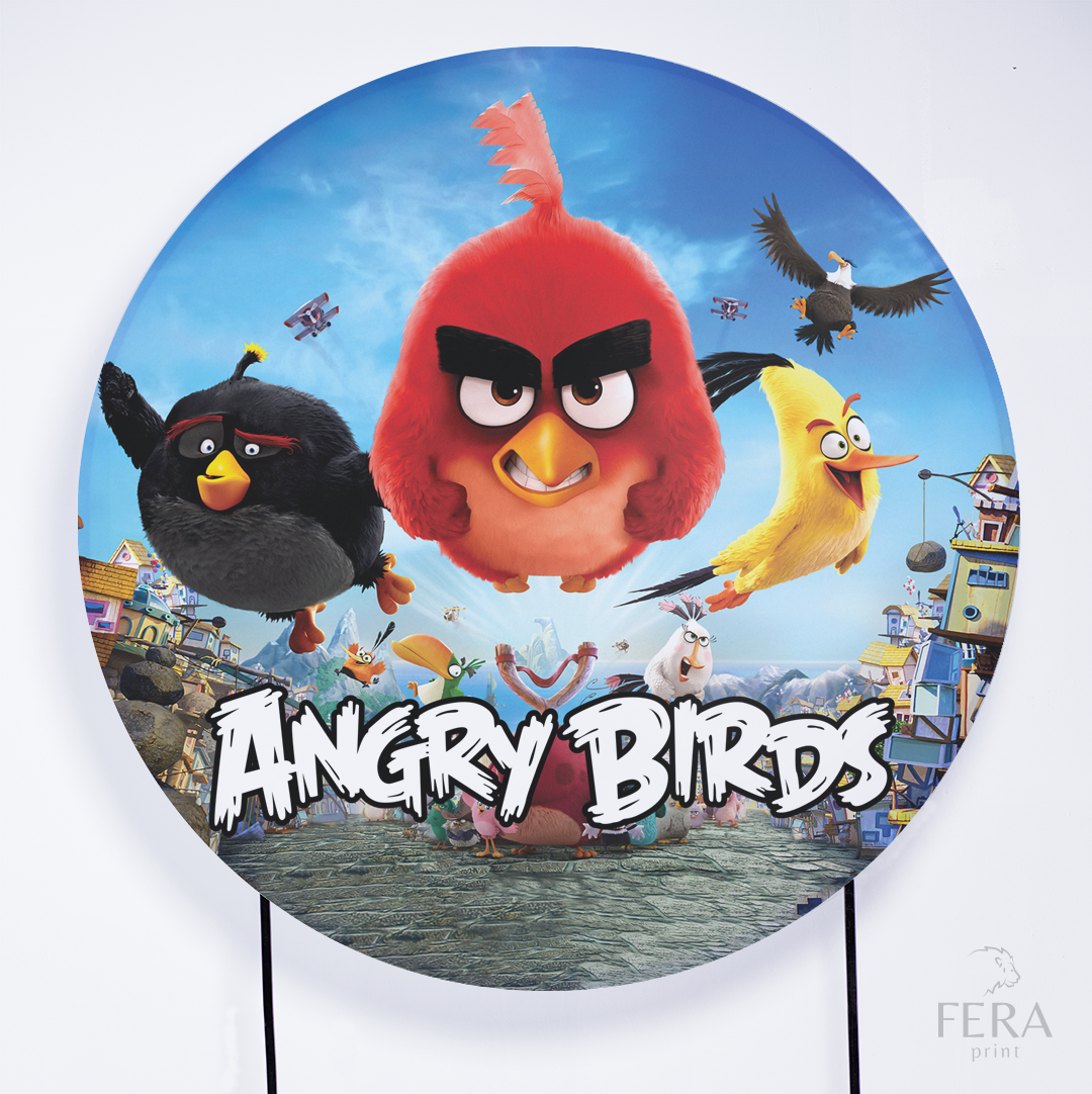 Painel Redondo Passarinhos Sublimado