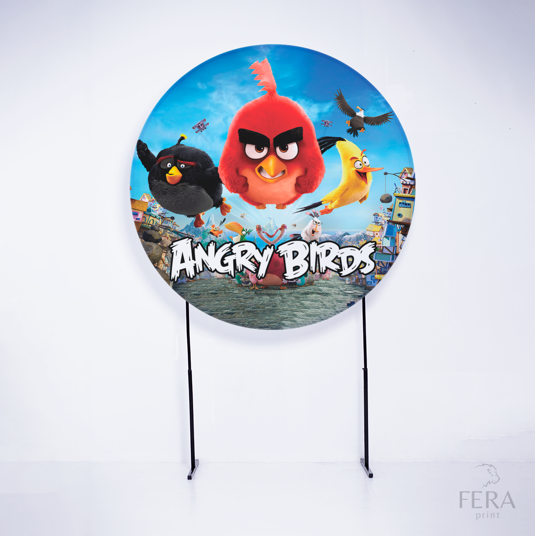 Painel Redondo Passarinhos Sublimado