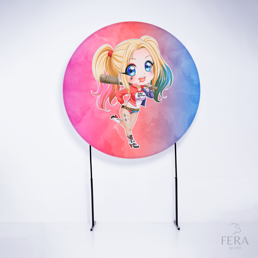 Painel Redondo Vilã Baby Sublimado